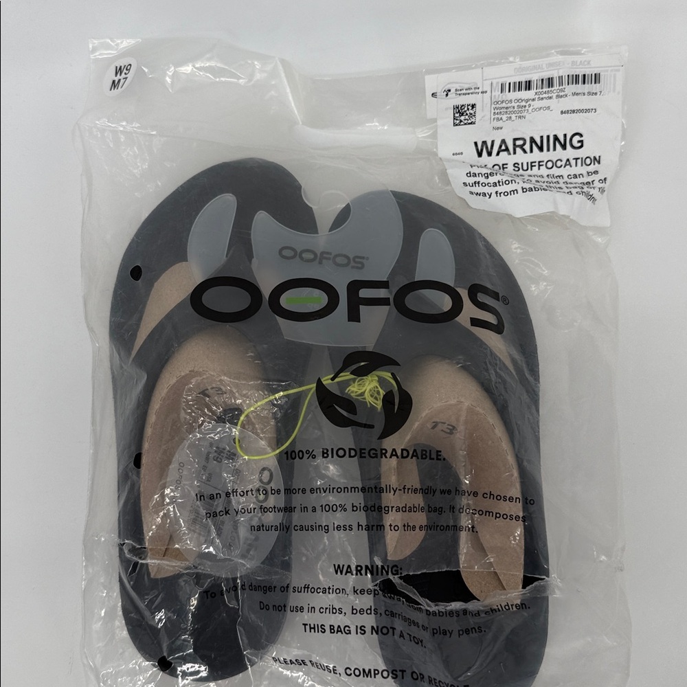 OOFOS Black Women's Sandals Size 9 - Picture 9 of 13